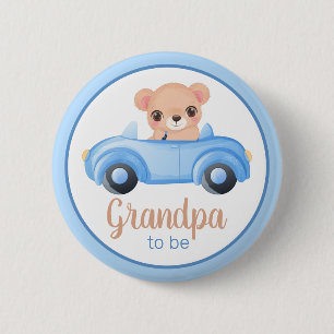 Botón Baby Shower Del Abuelo Para Ser Niño Oso