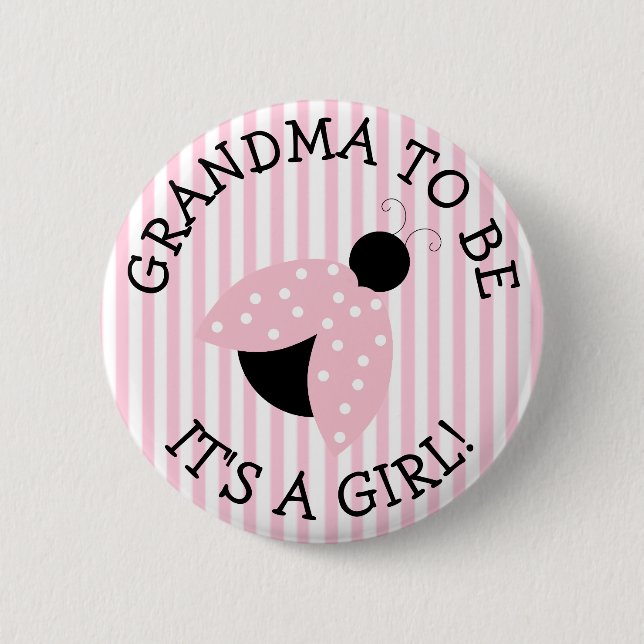 Botón Baby Shower "Grandma To Be" (Abuela Para Ser (Anverso)
