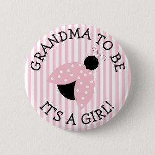 Botón Baby Shower "Grandma To Be" (Abuela Para Ser