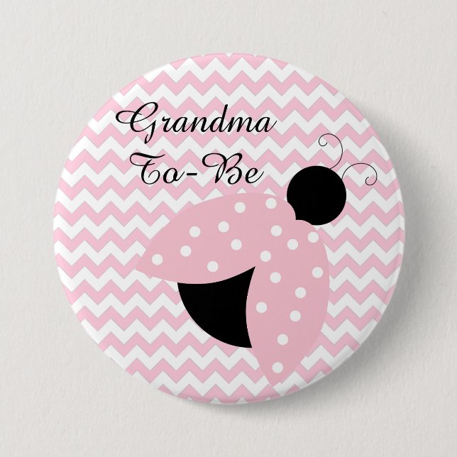 Botón Baby Shower "Grandma To Be" (Abuela Para Ser (Anverso)