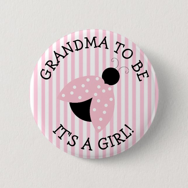 Botón Baby Shower "Grandma To Be" (Abuela Para Ser (Anverso)