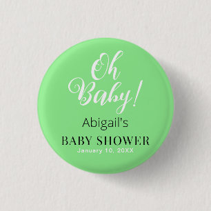 Botón Baby Shower moderno - Texto personalizado