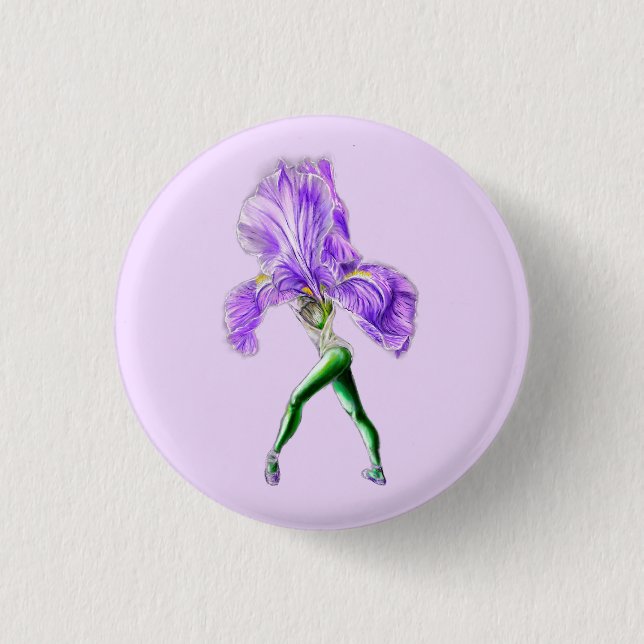botón Bailarín de ballet flor Ballerina Iris (Anverso)