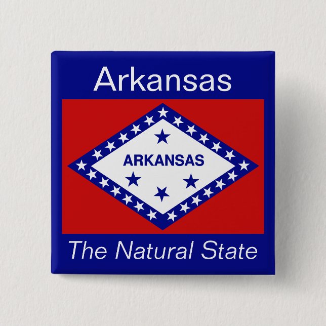 Botón Bandera Arkansan (Anverso)