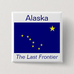 Botón Bandera de Alaska