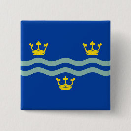 Botón Bandera de Cambridgeshire (condado del Reino