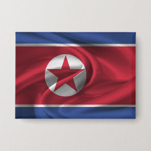 botón Bandera de Corea del Norte
