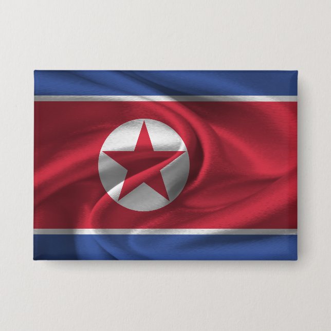 botón Bandera de Corea del Norte (Anverso)