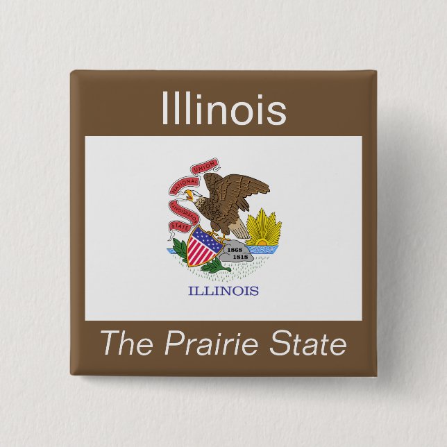 botón Bandera de Illinoisan (Anverso)