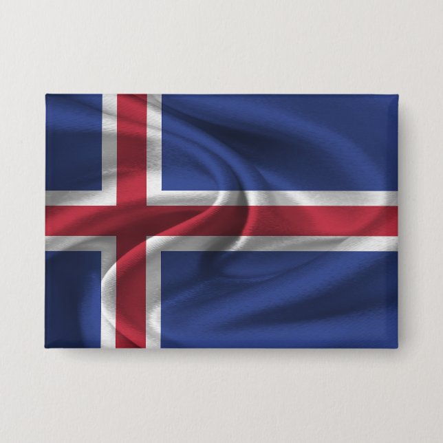botón Bandera de Islandia (Anverso)