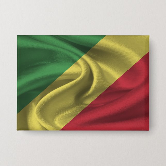 Botón Bandera de la República del Congo (Anverso)