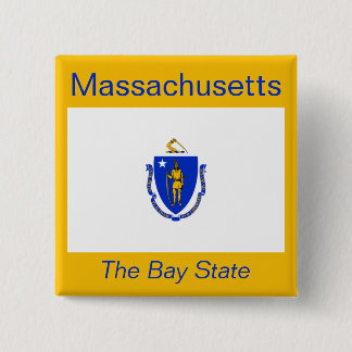 botón Bandera de Massachusetts