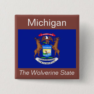 botón Bandera de Michigan