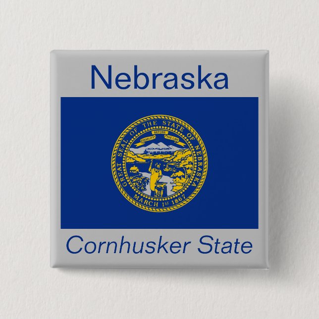 Botón Bandera de Nebraskan (Anverso)