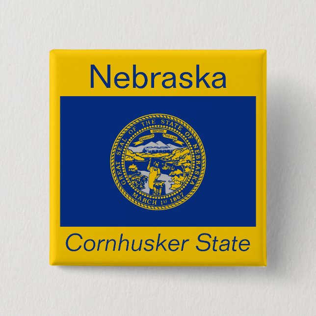 Botón Bandera de Nebraskan (Anverso)