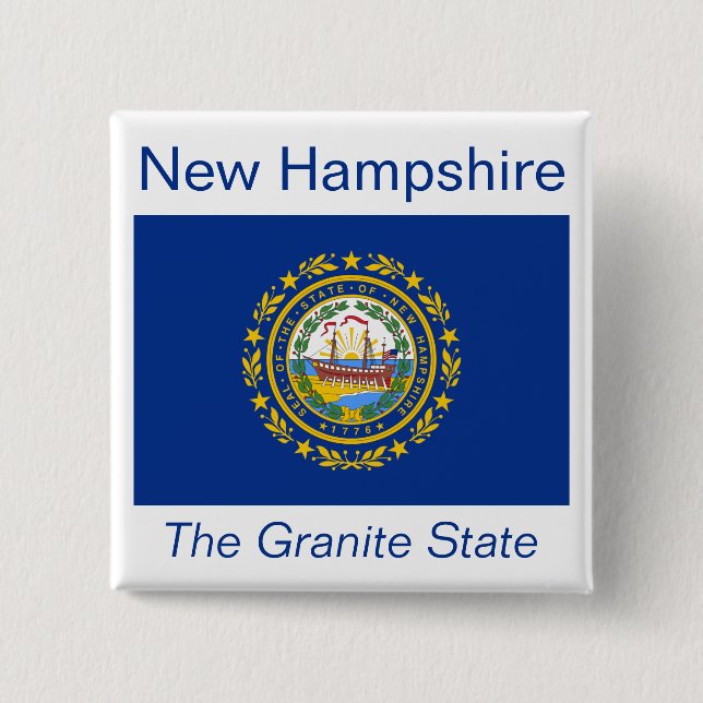 botón Bandera de Nuevo Hampshire (Anverso)
