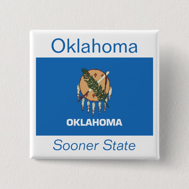 botón Bandera de Oklahoman (Anverso)