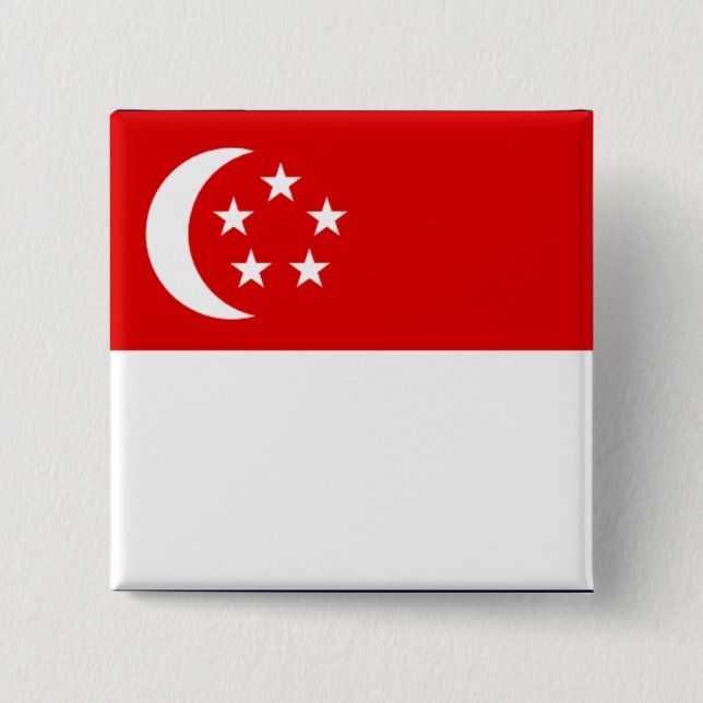 Botón Bandera de Singapur/Pin lapel (Anverso)