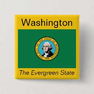 Botón Bandera de Washington