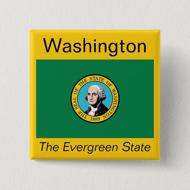 Botón Bandera de Washington (Anverso)