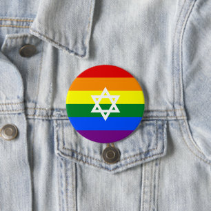 botón Bandera del Orgullo Judío Gay