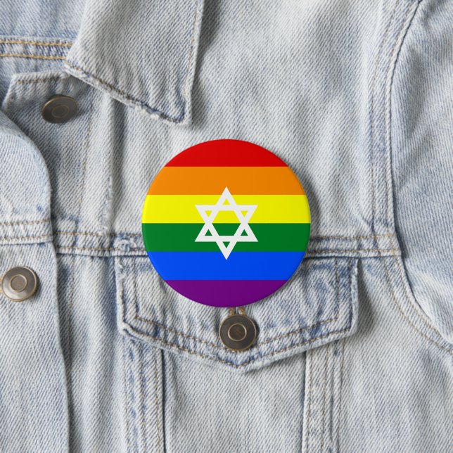 botón Bandera del Orgullo Judío Gay (In situ)