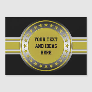 Botón / Banner - Estrellas plata de oro + tu trase