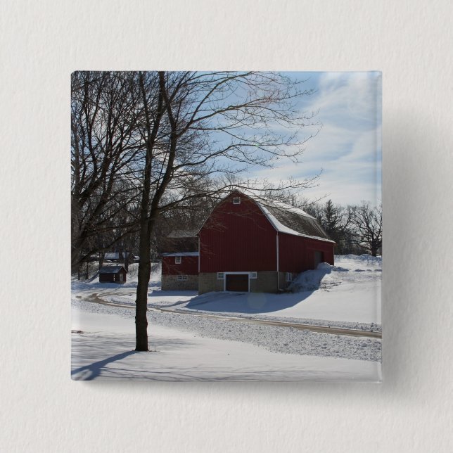 botón Barn de invierno (Anverso)