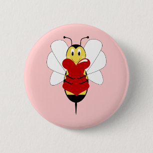 botón Bee de Valentine Bumble