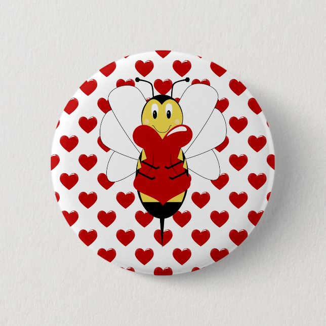 botón Bee de Valentine Bumble (Anverso)
