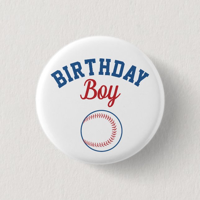 botón Béisbol Birday Boy (Anverso)