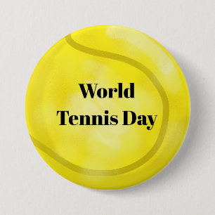 Botón Big Tennis Ball para el Día Mundial del Teni