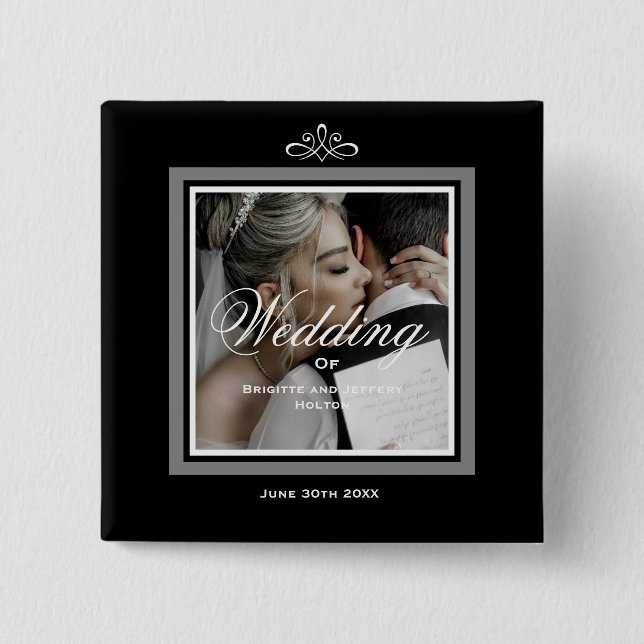 Botón Black 50th aniversario de boda (Anverso)