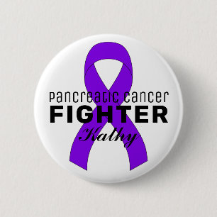 Botón blanco de cinta de cáncer pancreático