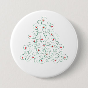 Botón blanco del árbol de Navidad cursi