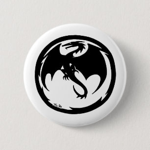 botón blanco del dragón negro