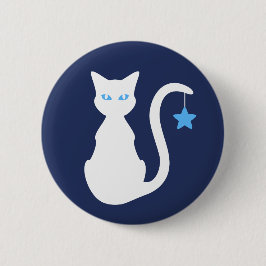 Botón blanco del gato