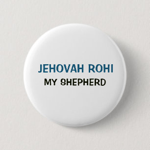 Botón Blanco - Jehová Rohi Mi Pastor.