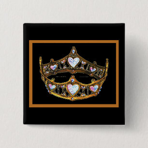 botón blanco Tiara de la Corona de Oro Amarilla