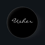 Botón blanco y negro de Usher<br><div class="desc">Botón blanco y negro de Usher</div>