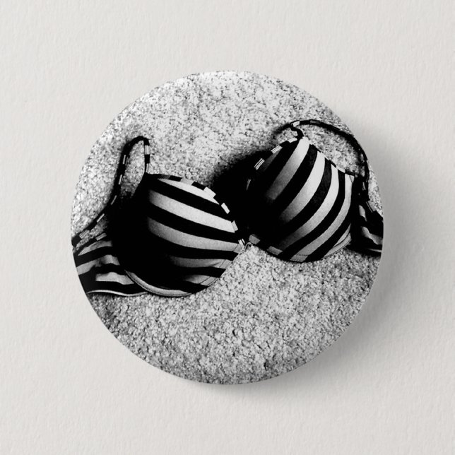 Botón blanco y negro del sujetador (Anverso)