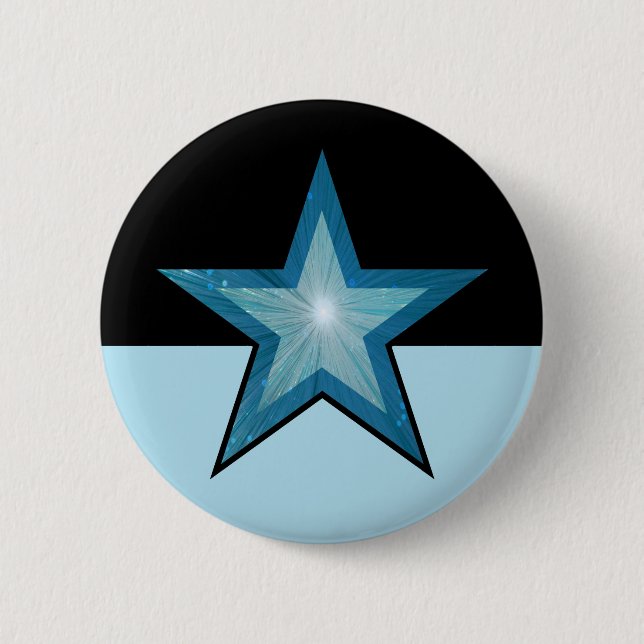 Botón Blue Star azul pálido negro (Anverso)