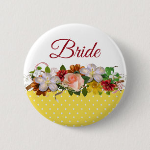 botón Boda de Bride Floral Bouquet