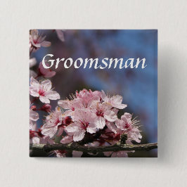 botón boda de flores de cerezo rosa