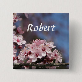 botón boda de flores de cerezo rosa