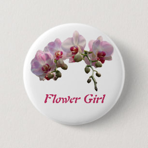 botón boda de flores de orquídea rosa
