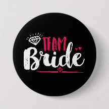 Botón Boda de la fiesta de la novia en equipo