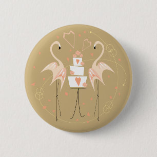 botón Boda Flamingo
