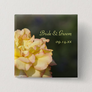 botón Boda rosa amarillo brillante