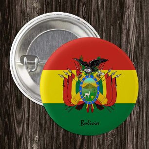 Botón Bolivia, moda de bandera boliviana patriótic